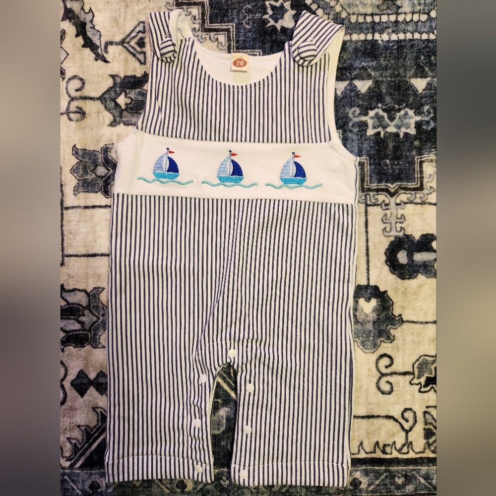 Nautical Striped Kids One Piece